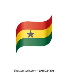 Ghana flag, vector illustration