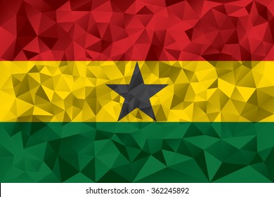 Ghana flag vector illustration.