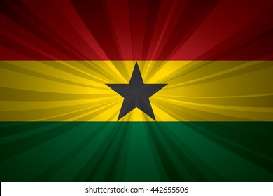 Ghana flag vector illustration.