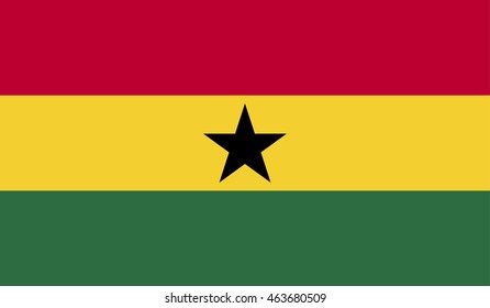 Ghana flag vector illustration