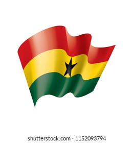 Ghana flag, vector illustration on a white background