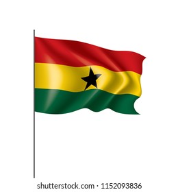 Ghana flag, vector illustration on a white background