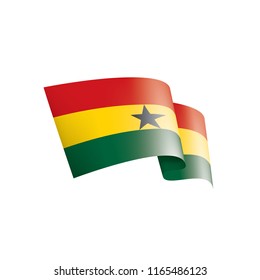 Ghana flag, vector illustration on a white background