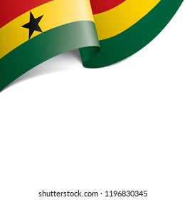 Ghana flag, vector illustration on a white background