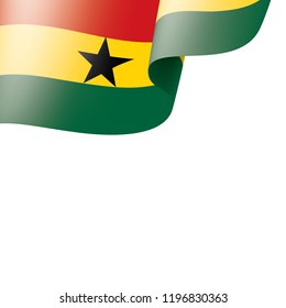 Ghana flag, vector illustration on a white background