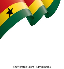 Ghana flag, vector illustration on a white background