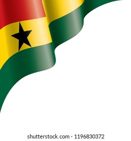 Ghana flag, vector illustration on a white background