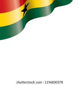 Ghana flag, vector illustration on a white background