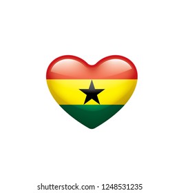 Ghana flag, vector illustration on a white background