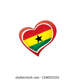 Ghana flag, vector illustration on a white background