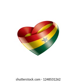 Ghana flag, vector illustration on a white background