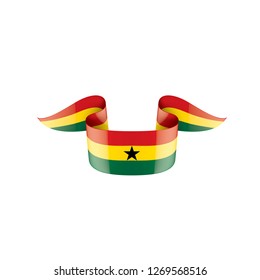 Ghana flag, vector illustration on a white background