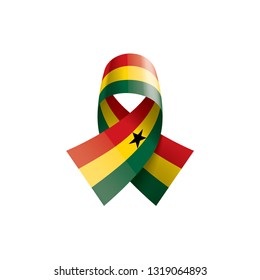 Ghana flag, vector illustration on a white background