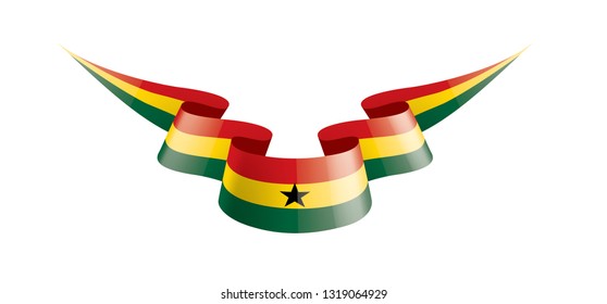 Ghana flag, vector illustration on a white background