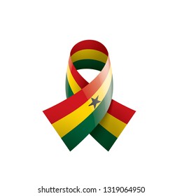 Ghana flag, vector illustration on a white background