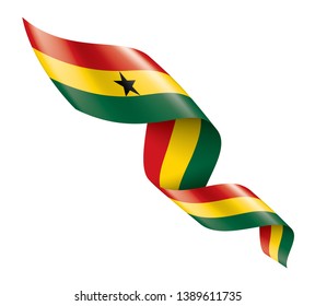 Ghana flag, vector illustration on a white background