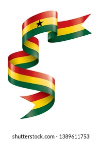 Ghana flag, vector illustration on a white background