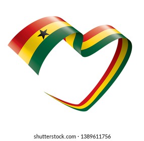 Ghana flag, vector illustration on a white background