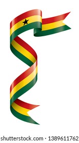 Ghana flag, vector illustration on a white background