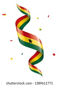 Ghana flag, vector illustration on a white background