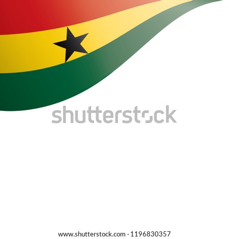 Ghana flag, vector illustration on a white background