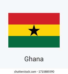 Ghana Flag Vector Isolated On Background. Ghanian Flag Symbol Modern, Simple, Vector, Icon For Website Or Mobile App