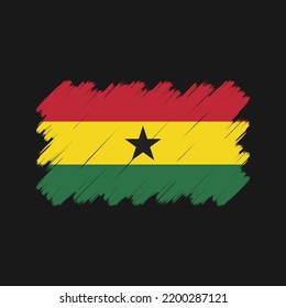 Vector de bandera de Ghana. Bandera nacional