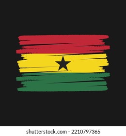 Vector de bandera de Ghana. Bandera nacional