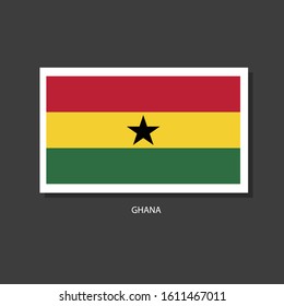 Ghana flag Vector Square Icon