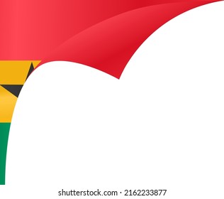 La ola de la bandera de Ghana aislada en png o fondo transparente
