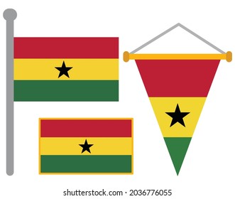 Ghana Flags, Country and Penannts