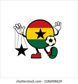 ghana football character mascot design for world cup