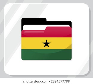 Ghana Glossy Folder Flag Icon