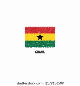 Ejemplo vectorial de bandera gruesa de Ghana