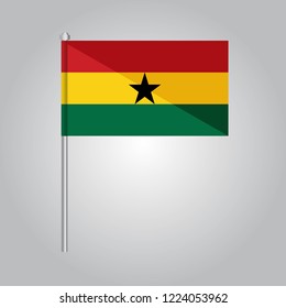 Ghana Icon vector illustration,National flag for country of Ghana isolated, banner vector illustration. Vector illustration eps10.