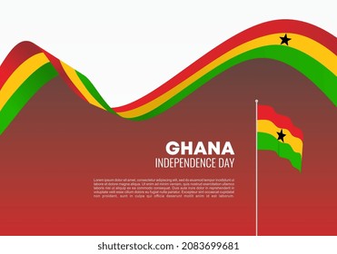 Ghana independence day background banner poster for national celebration on March 6.