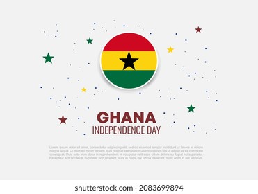 Ghana independence day background banner poster for national celebration on March 6.