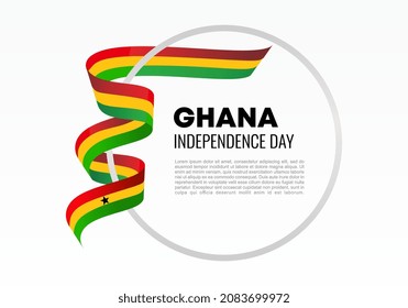 Ghana independence day background banner poster for national celebration on March 6.