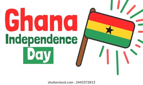 Ghana independence day background banner vector illustration