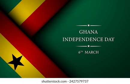 Ghana Independence Day Background Design. Banner, Poster, Greeting Card. Vector Illustration.