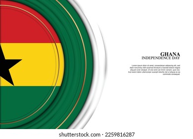 Ghana Independence Day Hintergrund. Vektorgrafik-Hintergrund.