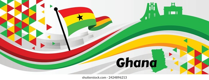 Ghana Independence Day Banner, background, March 6