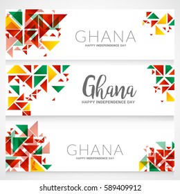 Ghana Independence Day Header Or Banner Background.