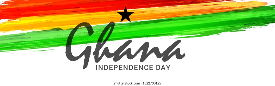 Ghana Independence Day Poster Or Banner Background. 