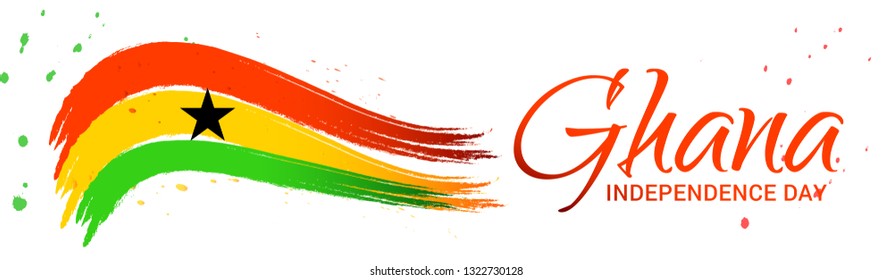 Ghana Independence Day Poster Or Banner Background. 