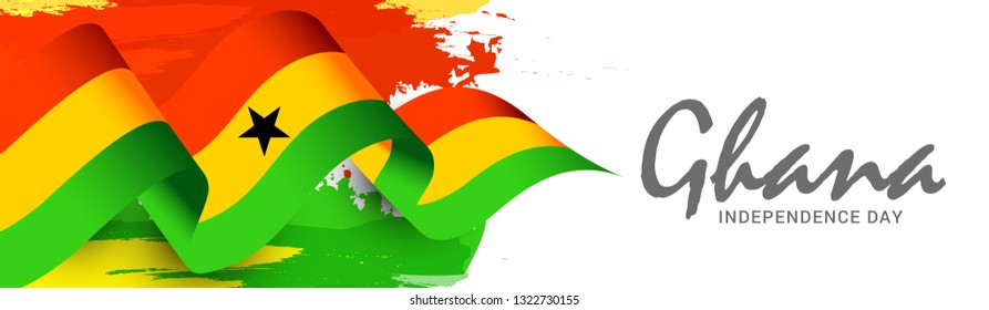 Ghana Independence Day Poster Or Banner Background. 