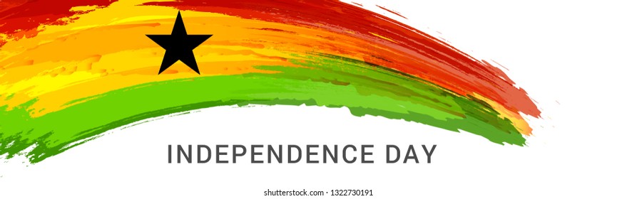 Ghana Independence Day Poster Or Banner Background. 