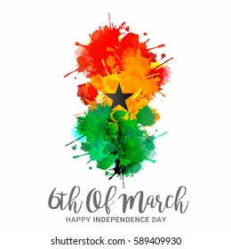 Ghana Independence Day Poster Or Banner Background.