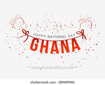 Ghana Independence Day Poster Or Banner Background.