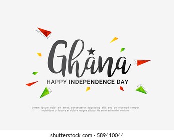Ghana Independence Day Poster Or Banner Background.